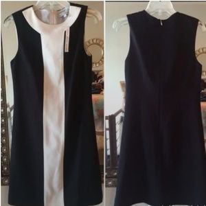 💃 NWT Donna  Degnan Panel Dress- BLACK / WHITE💃